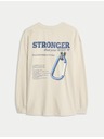 Marks & Spencer T-Shirt aus reiner Baumwolle mit grafischem Motiv (6–16 Jahre) Marks & Spencer creme