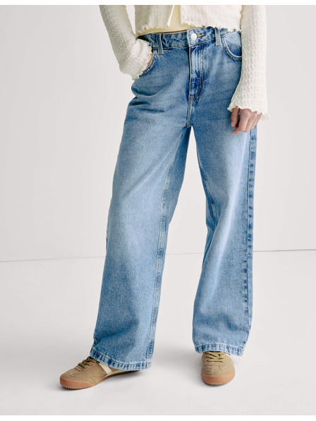 Marks & Spencer Jeans mit weitem Bein (6-16 Jahre) Marks & Spencer navy blau