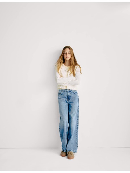 Marks & Spencer Jeans mit weitem Bein (6-16 Jahre) Marks & Spencer navy blau
