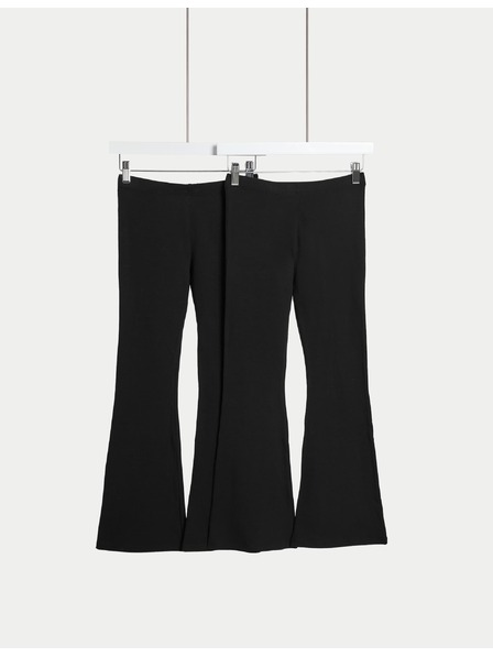 Marks & Spencer Weite Leggings mit hohem Baumwollanteil (6–16 Jahre), 2 Stück Marks & Spencer schwarz