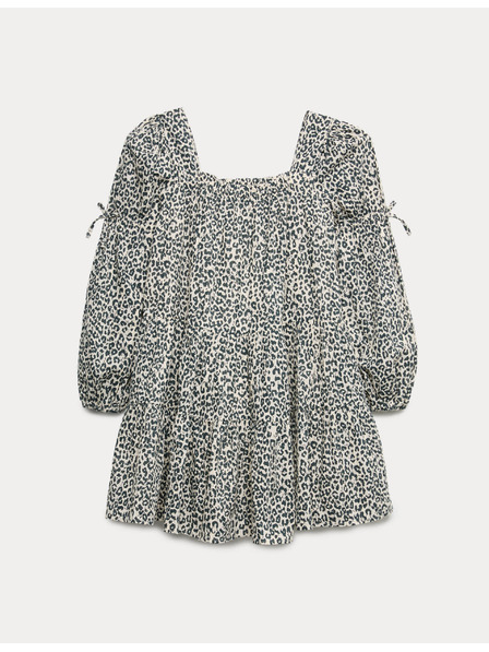 Marks & Spencer Kleid aus reiner Baumwolle mit Leopardenmuster (6–16 Jahre) Marks & Spencer braun