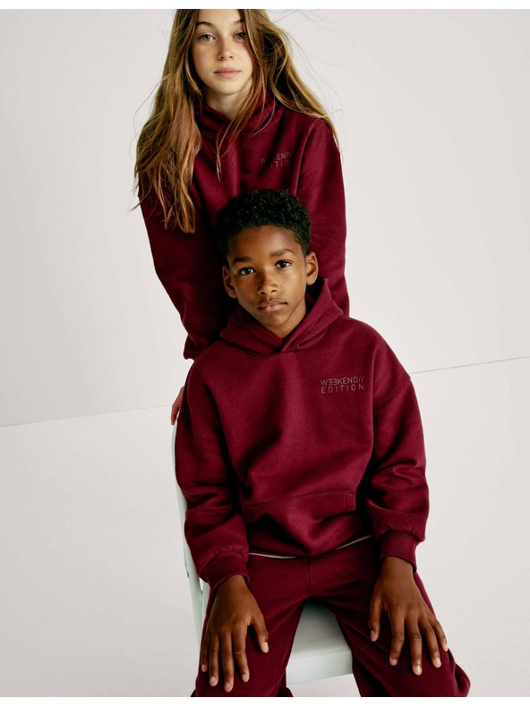 Marks & Spencer Hoodie mit Kapuze und hohem Baumwollanteil (6–16 Jahre) Marks & Spencer rot
