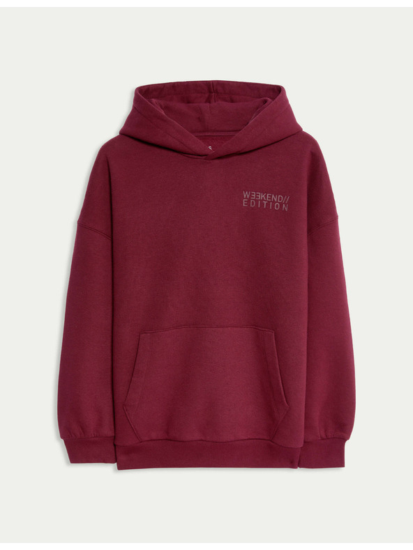 Marks & Spencer Hoodie mit Kapuze und hohem Baumwollanteil (6–16 Jahre) Marks & Spencer rot