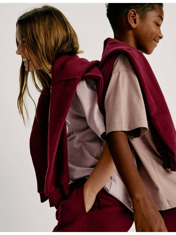 Marks & Spencer Hoodie mit Kapuze und hohem Baumwollanteil (6–16 Jahre) Marks & Spencer rot