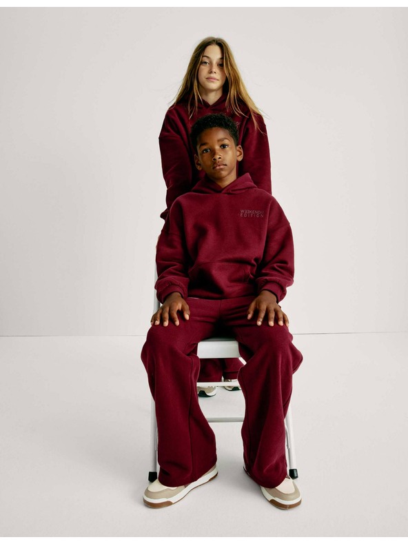 Marks & Spencer Hoodie mit Kapuze und hohem Baumwollanteil (6–16 Jahre) Marks & Spencer rot