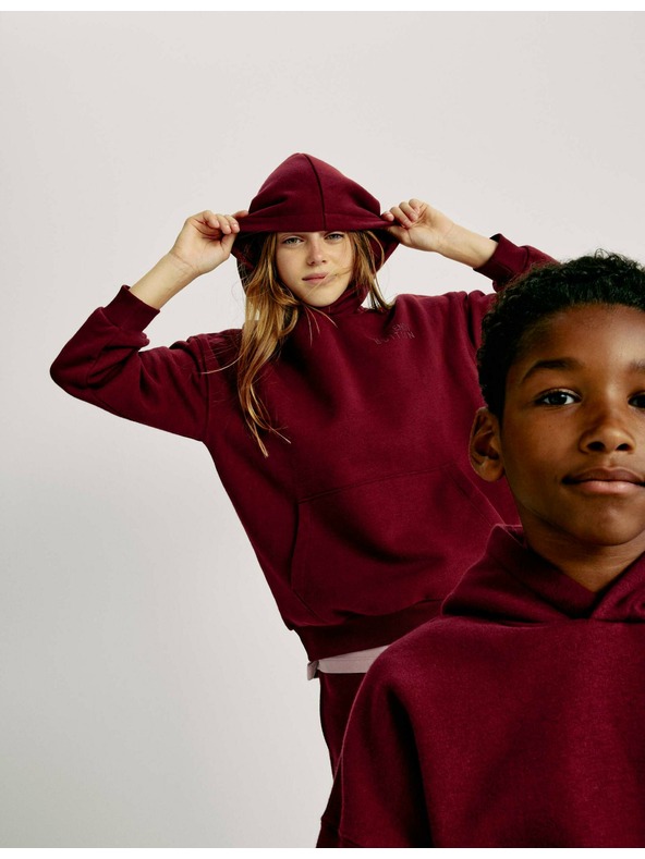 Marks & Spencer Hoodie mit Kapuze und hohem Baumwollanteil (6–16 Jahre) Marks & Spencer rot
