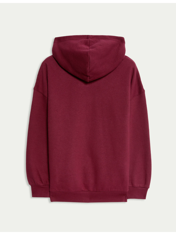 Marks & Spencer Hoodie mit Kapuze und hohem Baumwollanteil (6–16 Jahre) Marks & Spencer rot
