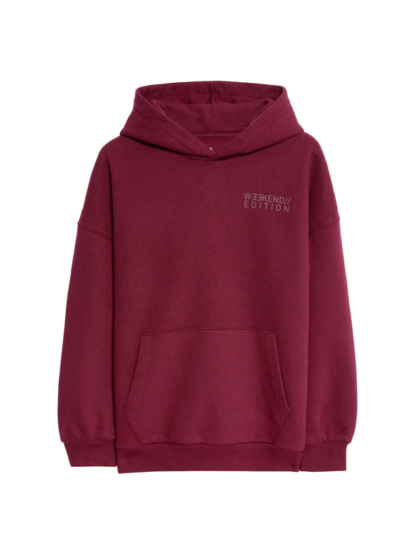 Marks & Spencer Hoodie mit Kapuze und hohem Baumwollanteil (6–16 Jahre) Marks & Spencer rot