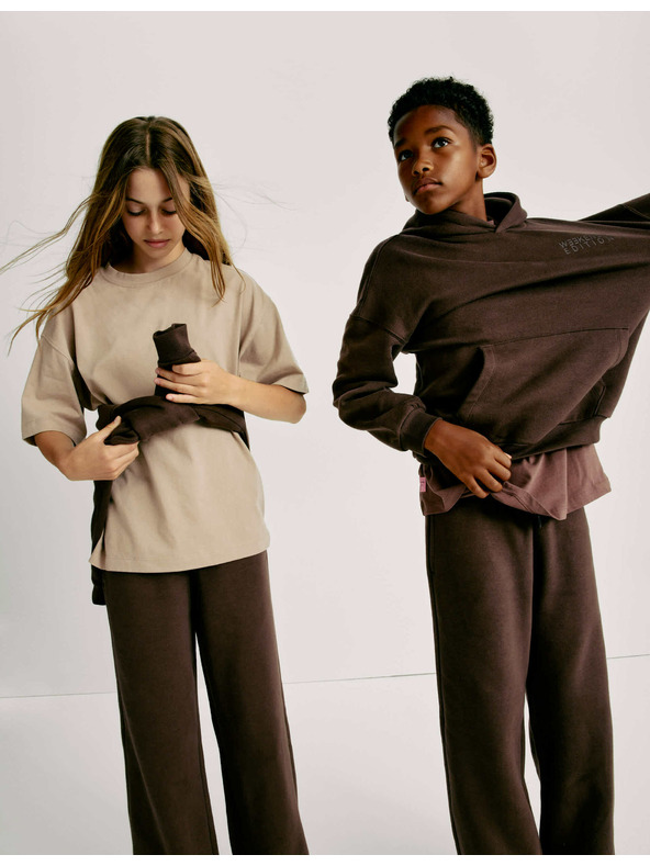 Marks & Spencer Kapuzenpullover aus reiner Baumwolle (6-16 Jahre) Marks & Spencer braun