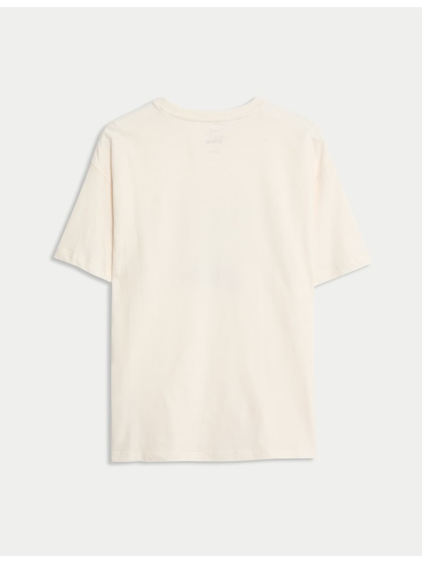 Marks & Spencer Lilo & Stitch™ T-Shirt aus reiner Baumwolle (6–16 Jahre) Marks & Spencer cremeweiß