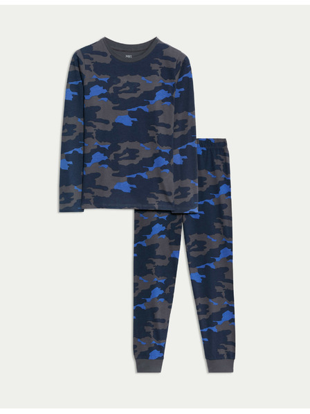 Marks & Spencer Camouflage-Schlafanzug aus reiner Baumwolle (6–16 Jahre) Marks & Spencer blau