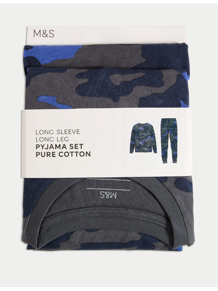 Marks & Spencer Camouflage-Schlafanzug aus reiner Baumwolle (6–16 Jahre) Marks & Spencer blau