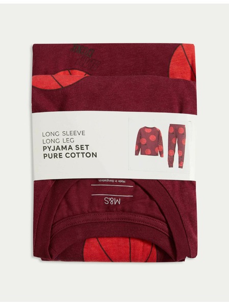 Marks & Spencer Basketball Schlafanzug-Set, aus reiner Baumwolle (3–16 Jahre) Marks & Spencer rot