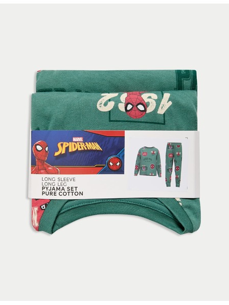 Marks & Spencer Spiderman™ Pyjama aus reiner Baumwolle (1-6 Jahre) Marks & Spencer grün