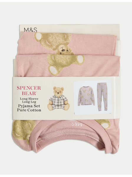 Marks & Spencer Pyjama aus reiner Baumwolle mit Spencer Bear™-Motiv (1-16 Jahre) Marks & Spencer braun