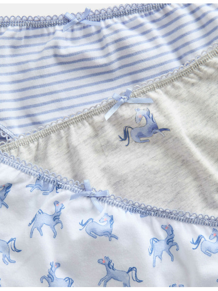 Marks & Spencer Stretchbaumwoll-Slip mit Einhorn-Motiv, 7 Stück im Set (2–12 Jahre) Marks & Spencer mehrfarbig