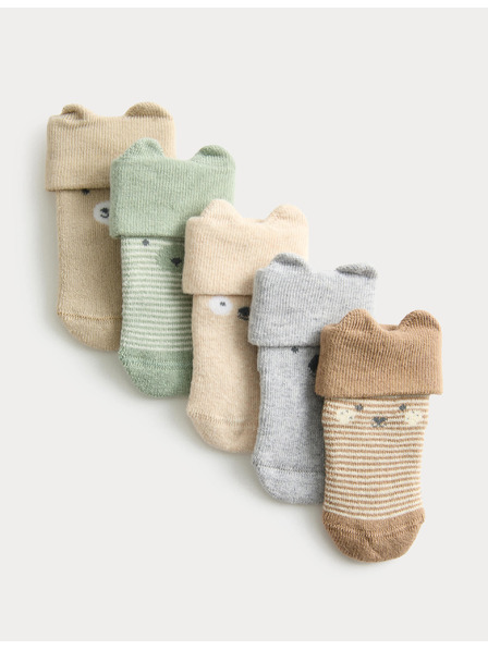 Marks & Spencer 5er-Pack Socken mit Gesichtern und hohem Baumwollanteil Marks & Spencer mehrfarbig