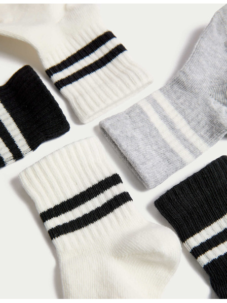Marks & Spencer Kindersocken mit hohem Baumwollanteil (0–3 Jahre), 5er-Pack Marks & Spencer schwarz