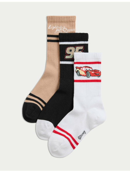 Marks & Spencer Socken mit hohem Baumwollanteil und Pixar™ Cars Motiv, 3er-Pack (Gr. 6 klein – 7 groß) Marks & Spencer mehrfarbig