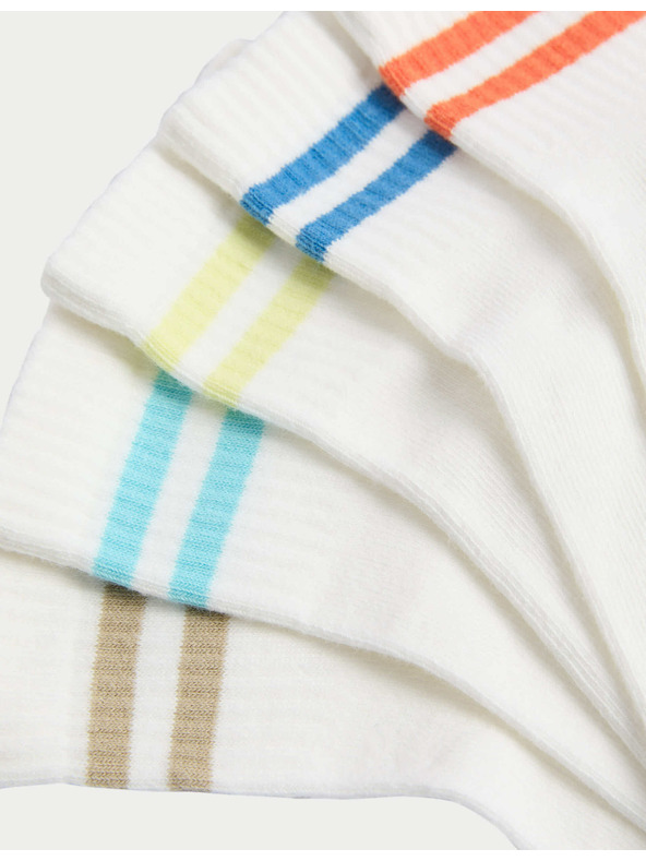 Marks & Spencer Baumwoll-Spielsocken, 5er-Pack Marks & Spencer weiß