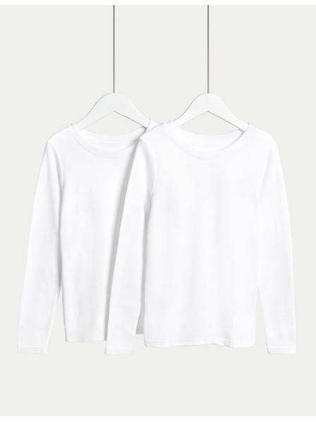 Marks & Spencer Thermo-Tops mit Heatgen™-Technologie, 2er-Pack (2–14 Jahre) Marks & Spencer weiß