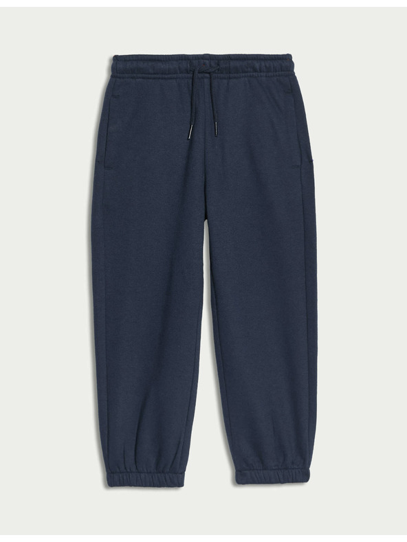 Marks & Spencer Einfarbige Jogginghose mit hohem Baumwollanteil (2–8 Jahre) Marks & Spencer navy