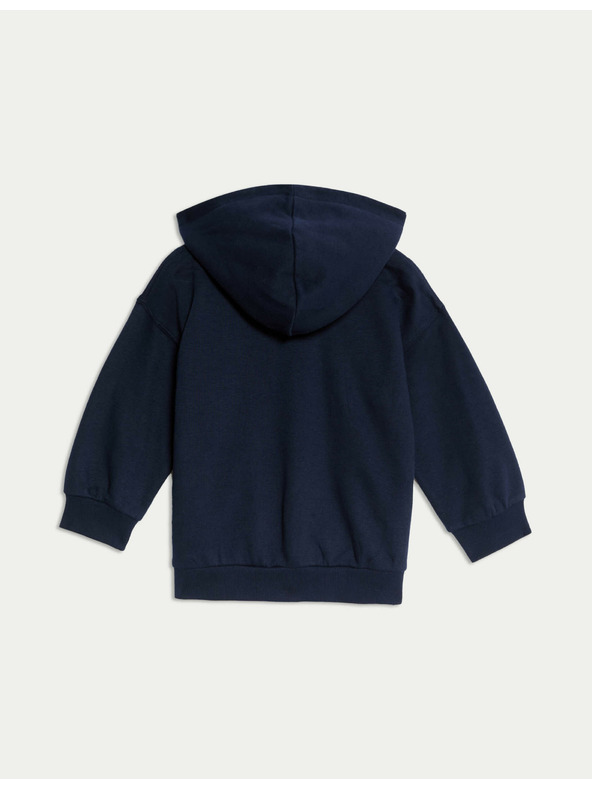 Marks & Spencer Sweatjacke mit Kapuze und Reißverschluss, mit hohem Baumwollanteil (2–8 Jahre) Marks & Spencer navy