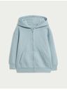 Marks & Spencer Sweatjacke mit Kapuze und Reißverschluss, mit hohem Baumwollanteil (2–8 Jahre) Marks & Spencer blau