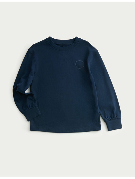 Marks & Spencer Langarm-T-Shirt aus reiner Baumwolle (2–8 Jahre) Marks & Spencer navy