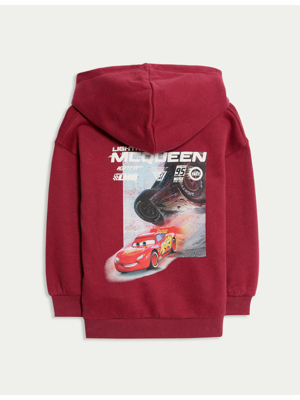 Marks & Spencer Disney Cars™ Kapuzen-Sweatshirt mit Reißverschluss und hohem Baumwollanteil (2–8 Jahre) Marks & Spencer rot