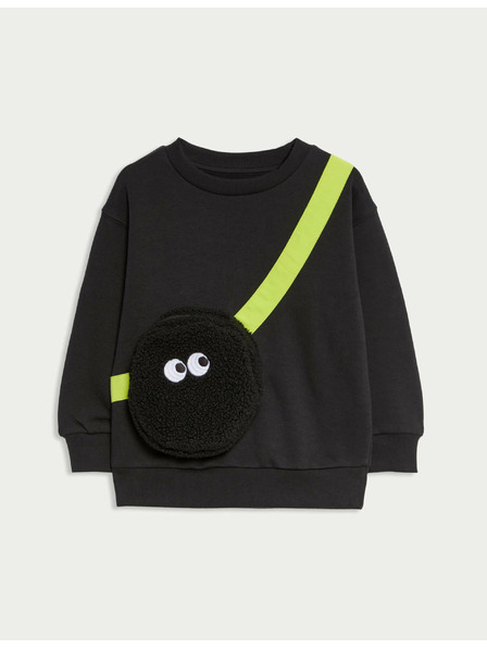 Marks & Spencer Monster-Sweatshirt mit Baumwolle (2-8 Jahre) Marks & Spencer schwarz