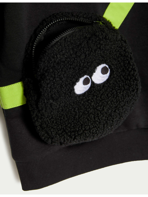 Marks & Spencer Monster-Sweatshirt mit Baumwolle (2-8 Jahre) Marks & Spencer schwarz