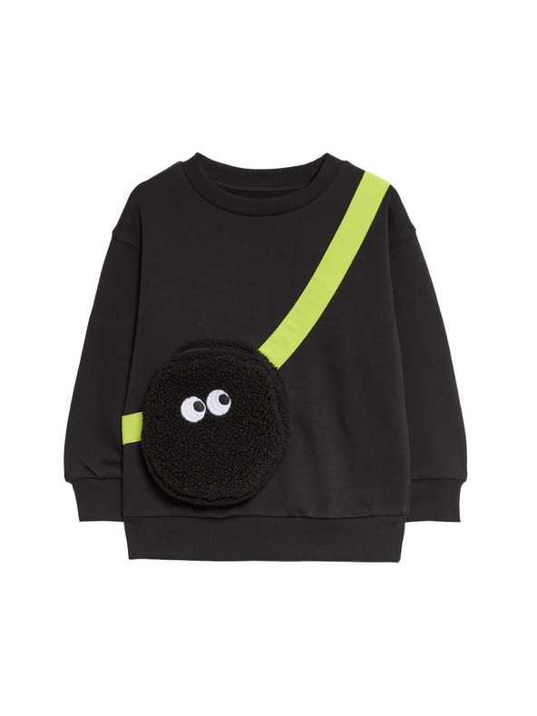 Marks & Spencer Monster-Sweatshirt mit Baumwolle (2-8 Jahre) Marks & Spencer schwarz