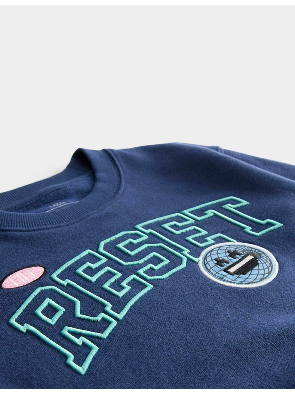 Marks & Spencer Grafik-Sweatshirt mit hohem Baumwollanteil (2–8 Jahre) Marks & Spencer marineblau