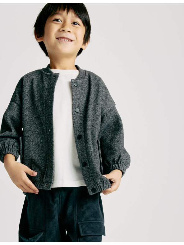 Marks & Spencer Bomberjacke aus Baumwollmischung (2–8 Jahre) Marks & Spencer grau