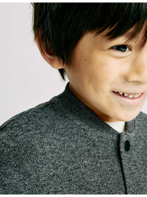 Marks & Spencer Bomberjacke aus Baumwollmischung (2–8 Jahre) Marks & Spencer grau