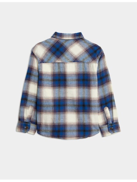 Marks & Spencer Reine Baumwoll-Brushed-Karohemd (2-8 Jahre) Marks & Spencer blau