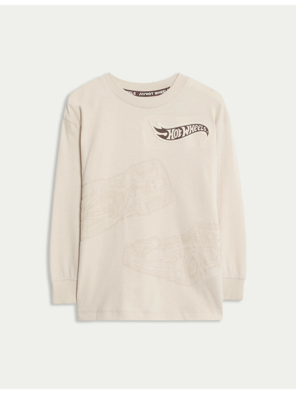 Marks & Spencer Top mit Hot Wheels™ Motiv aus reiner Baumwolle (2–8 Jahre) Marks & Spencer cremeweiß