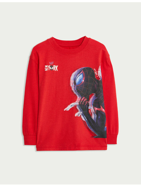 Marks & Spencer T-Shirt aus reiner Baumwolle mit Spider-Man™ Aufdruck (2–8 Jahre) Marks & Spencer rot