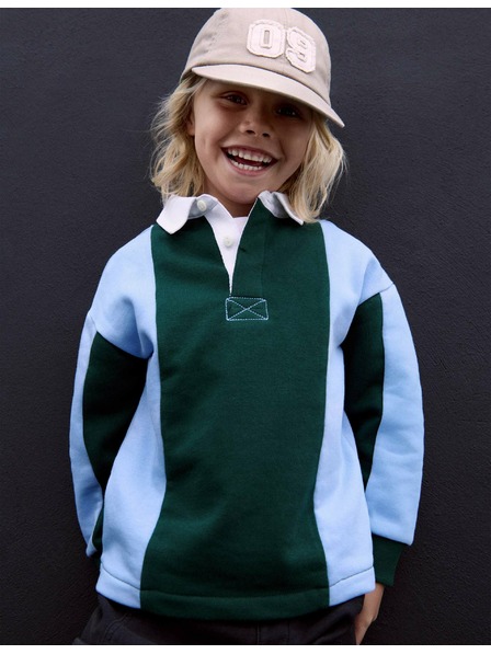 Marks & Spencer Gestreiftes Sporthemd mit hohem Baumwollanteil (2–8 Jahre) Marks & Spencer grün