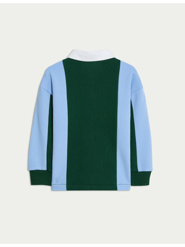 Marks & Spencer Gestreiftes Sporthemd mit hohem Baumwollanteil (2–8 Jahre) Marks & Spencer grün