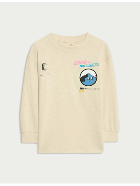 Marks & Spencer T-Shirt mit Grafik aus reiner Baumwolle (2-8 Jahre) Marks & Spencer grau