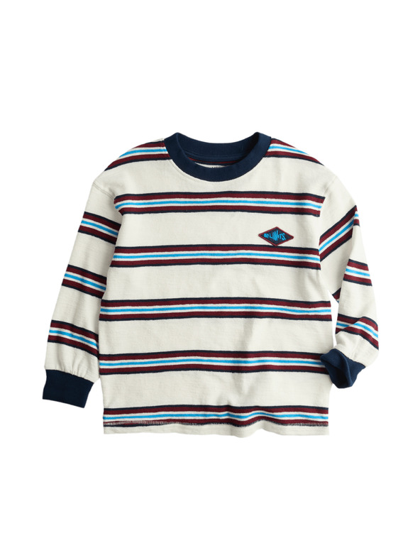 Marks & Spencer Gestreiftes Top aus reiner Baumwolle mit Textur und langen Ärmeln (2-8 Jahre) Marks & Spencer marineblau