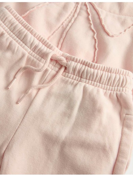 Marks & Spencer Zweiteiliges Outfit Sweatshirt mit Schleifenprint, mit hohem Baumwollanteil (2–8 Jahre) Marks & Spencer rosa