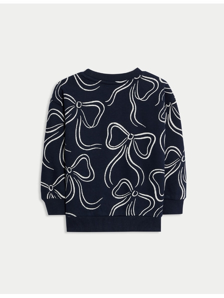 Marks & Spencer Hoodie mit hohem Baumwollanteil und Kunstpelz mit Schmetterlingsdruck (2–8 Jahre) Marks & Spencer marineblau
