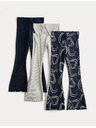 Marks & Spencer Leggings mit hohem Baumwollanteil und weitem Bein (2–8 Jahre), 3er-Pack Marks & Spencer marineblau