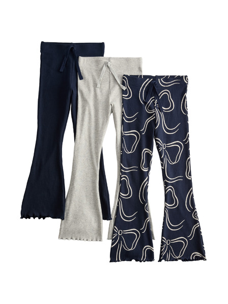 Marks & Spencer Leggings mit hohem Baumwollanteil und weitem Bein (2–8 Jahre), 3er-Pack Marks & Spencer marineblau
