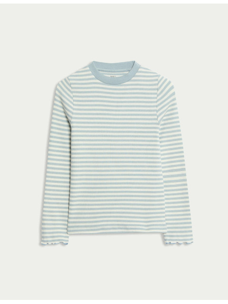 Marks & Spencer Geripptes Top mit hohem Baumwollanteil (2–8 Jahre) Marks & Spencer blau