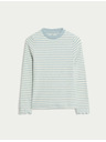 Marks & Spencer Geripptes Top mit hohem Baumwollanteil (2–8 Jahre) Marks & Spencer blau