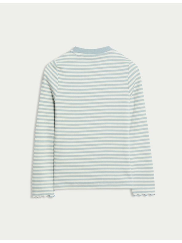 Marks & Spencer Geripptes Top mit hohem Baumwollanteil (2–8 Jahre) Marks & Spencer blau